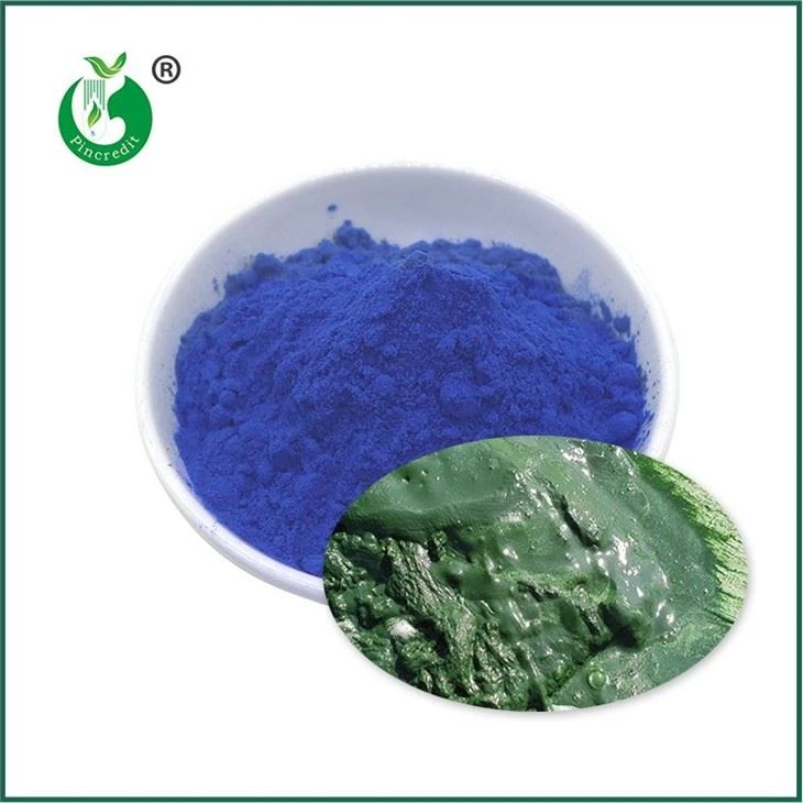 Polvo de espirulina azul